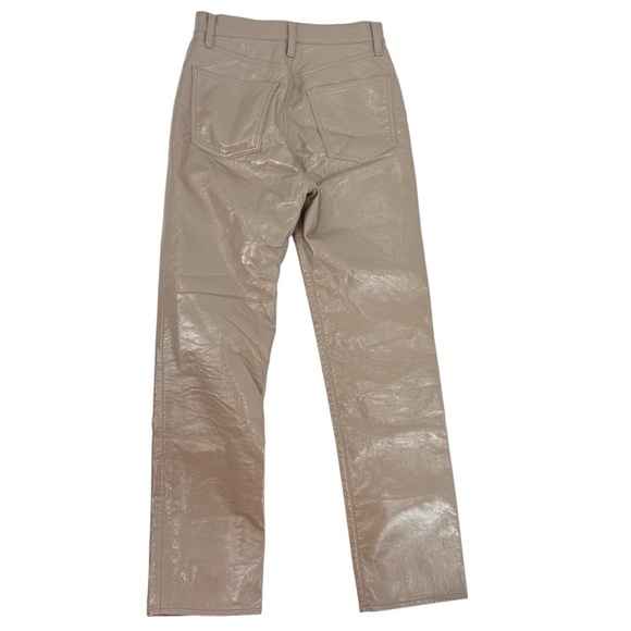 Agolde Recycled Leather 90's Pinch Waist in Quail Patent Size 25 - Picture 3 of 10